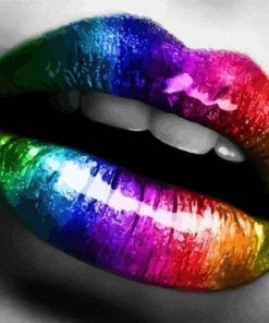 Colorful Lips paint by numbers