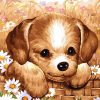 Cute Puppy paint by numbers