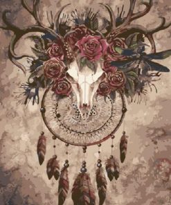 Deer Dream Catcher paint by numbers
