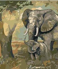 Gentle Touch Elephant paint by numbers