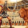 Gladiator Lion paint by numbers