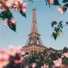 Paris Eiffel Tower In Spring paint by numbers