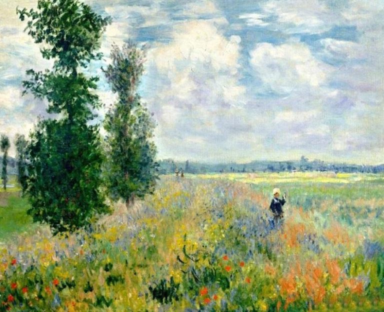 Poppy Field Claude Monet paint by numbers