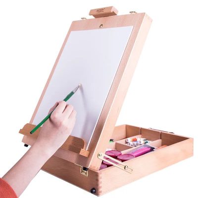Portable Tabletop Wooden Easel For Paintings