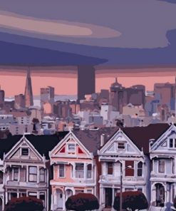 San Francisco Row Houses paint by numbers