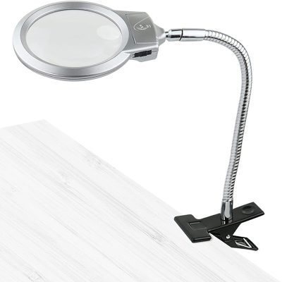 Silver Lighted Magnifying Glass