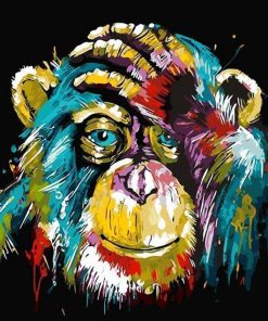 Abstract Monkey - DIY Paint By Numbers - Numeral Paint
