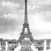 Black And White Eiffel Tower paint by numbers