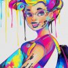 Colorful Splatter Girl paint by number