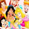 Funny Disney Princesses paint by numbers