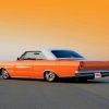 Orange Slammed 66 Ford Galaxie paint by numbers