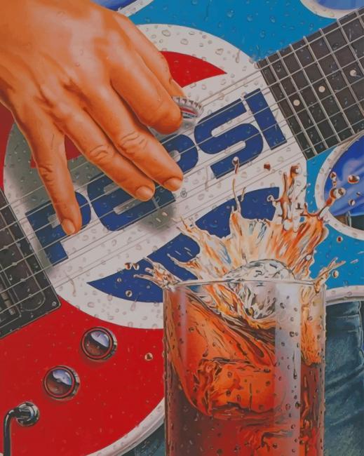 Pepsi Guitar paint by numbers