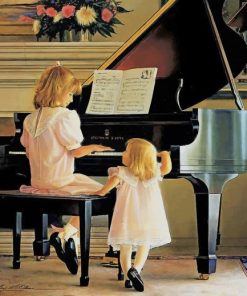 Piano Girls paint by number