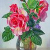 Rose Flowers Vase paint by numbers