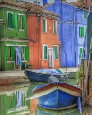 Aesthetic Colorful Buildings Paint by numbers