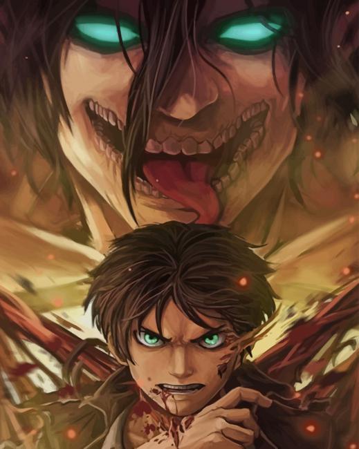 Attack On Titan paint by numbers