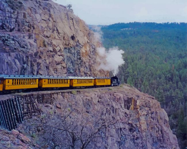 Durango Train paint by number