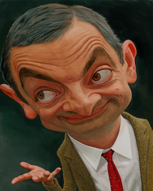 Funny Face Mr Bean paint by numbers