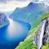 Geiranger Norway paint by numbers