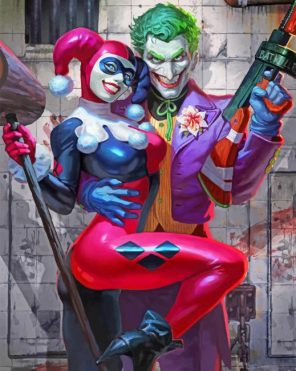 Joker And Harley Quinn paint by numbers