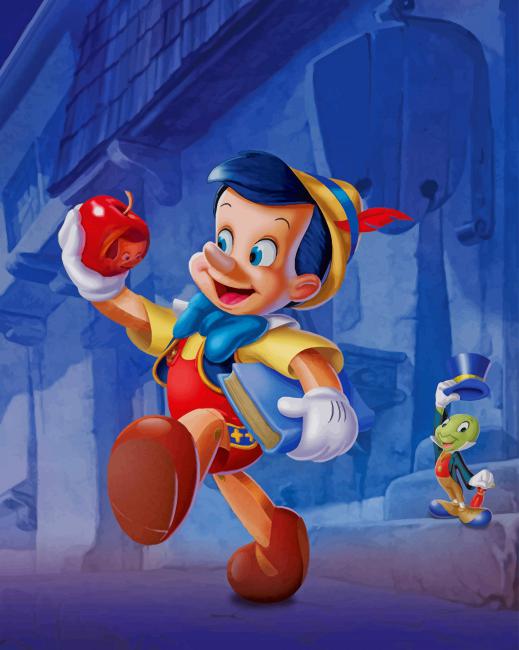 Pinocchio Cartoon paint by numbers