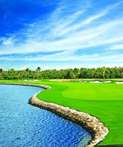 Ritz Carlton Grand Cayman Golf paint by numbers