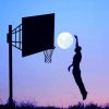 Basketball Moon paint by numbers