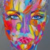 Colorful Face paint by numbers