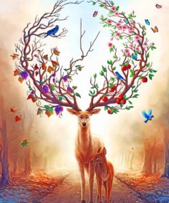 Magical deer paint by numbers