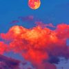 Aesthetic Moon With Clouds paint by numbers