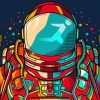 Colorful Astronaut paint by numbers