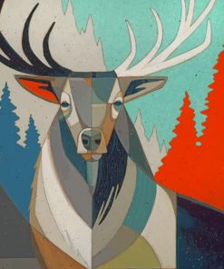 Pop Art Elk paint by numbers