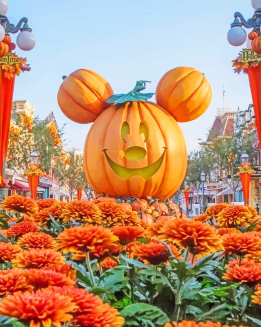 Mickey Pumpkin Paint by numbers