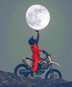 Motocross Moon paint by numbers