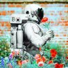 Space Man With Flowers paint by numbers