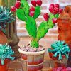 Prickly Pear Cactus Paint by numbers