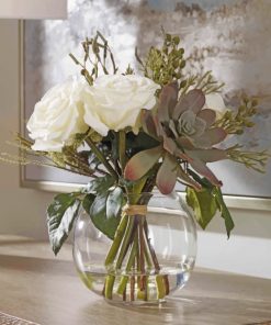 Bouquet in glass vase paint by number