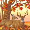 Deer in autumn paint by numbers