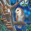 Fairy and Owl Art paint by number