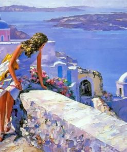 Girl In Greece paint by numbers