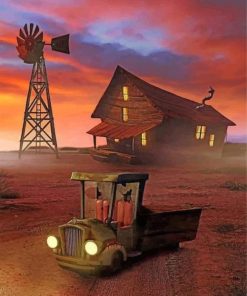 Courage The Cowardly Dog House paint by numbers
