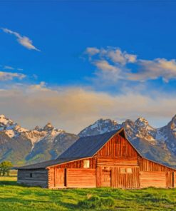 Milton Barn In Jackson Hole Paint by numbers