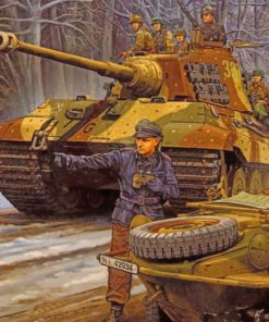 ww2 german tiger tank paint by numbers