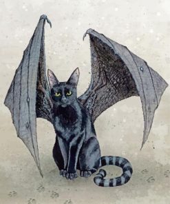 Bat Cat Paint by numbers