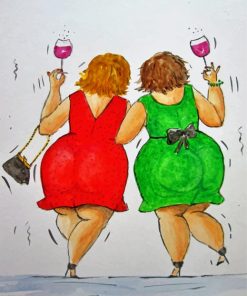 Fat Ladies Friends Paint by numbers