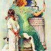 Going Out Norman Rockwell Paint by numbers
