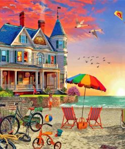 Summer Beach House Paint by numbers