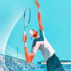 Tennis Player Paint by numbers
