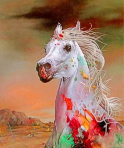 aesthetic-white-horse-paint-by-number