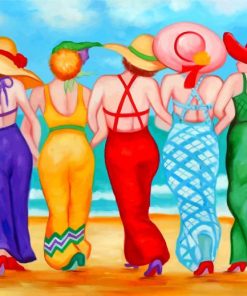 Girls On The Beach paint by nummbers